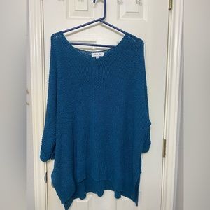 Oversized teal sweater